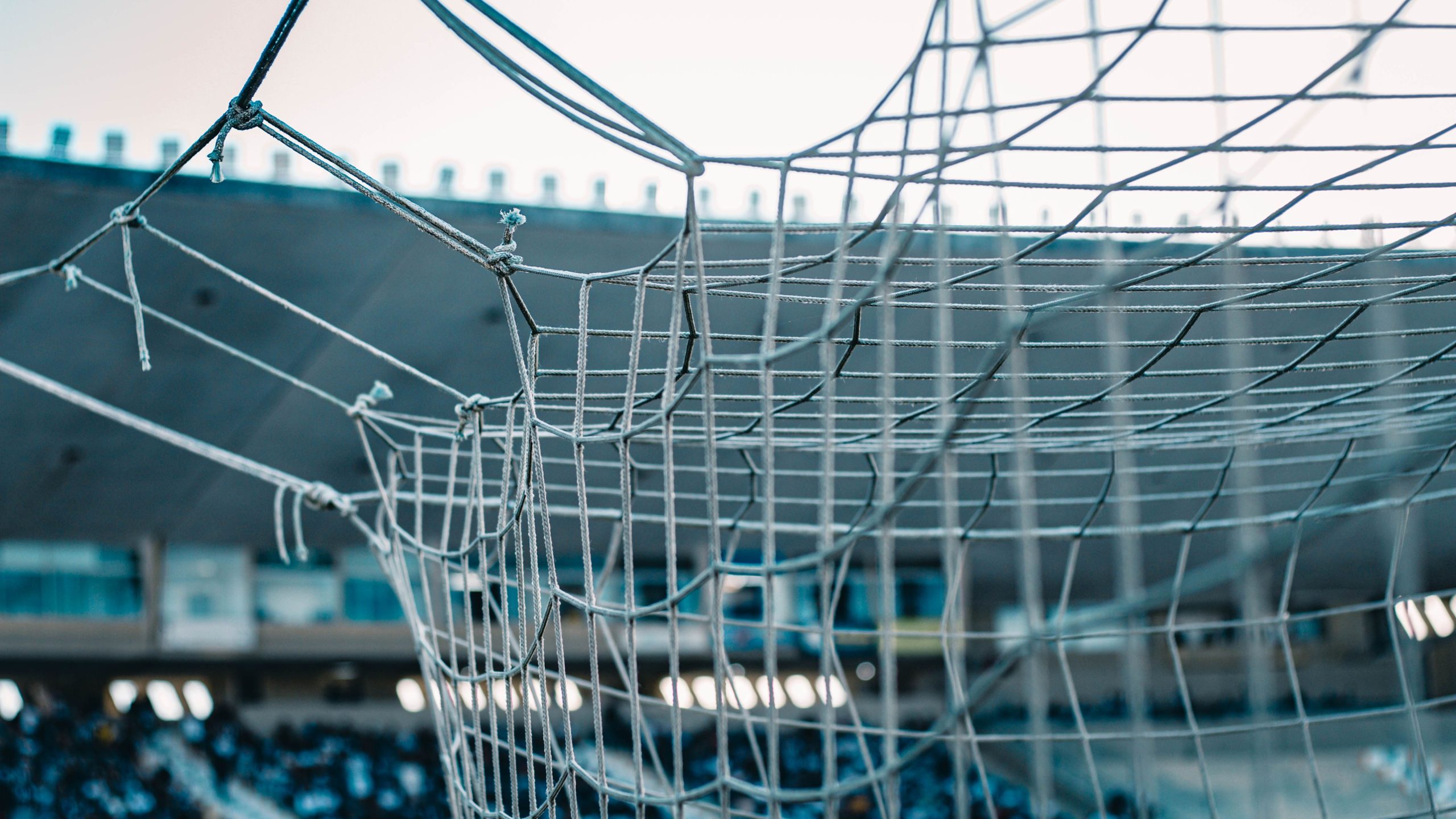 Gros plan filet de soccer professionnel